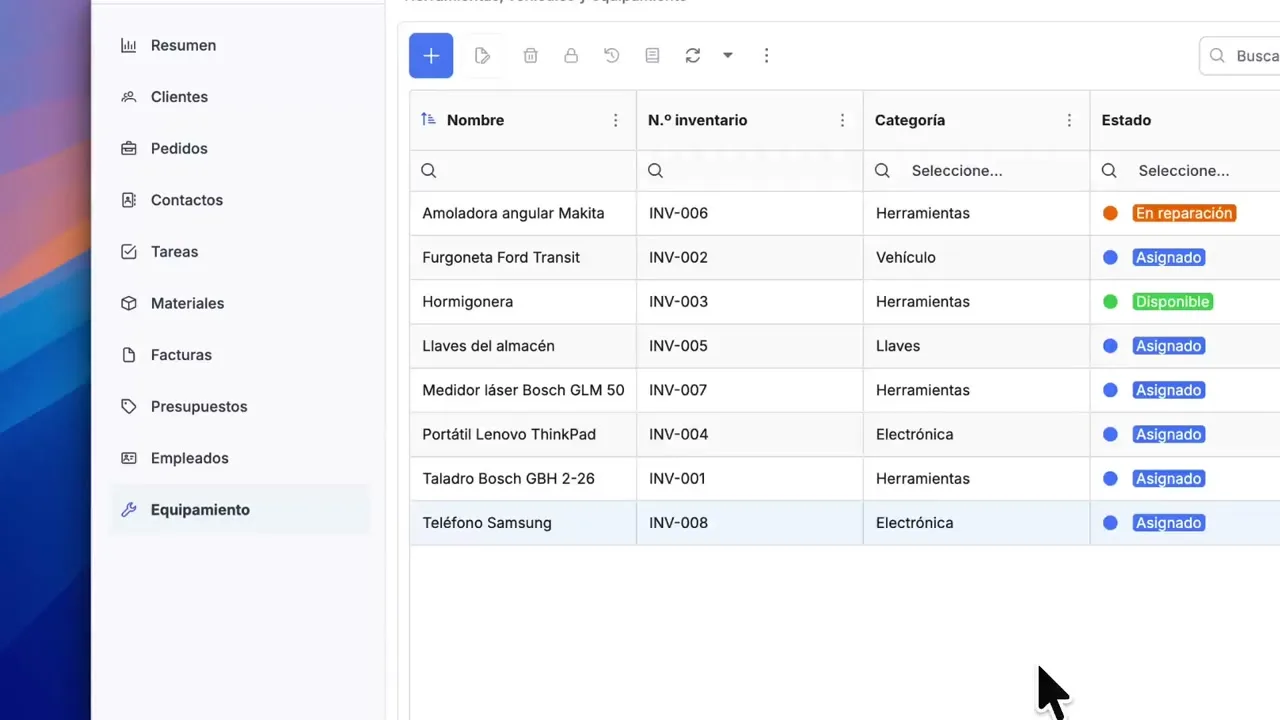 Historial de cambios