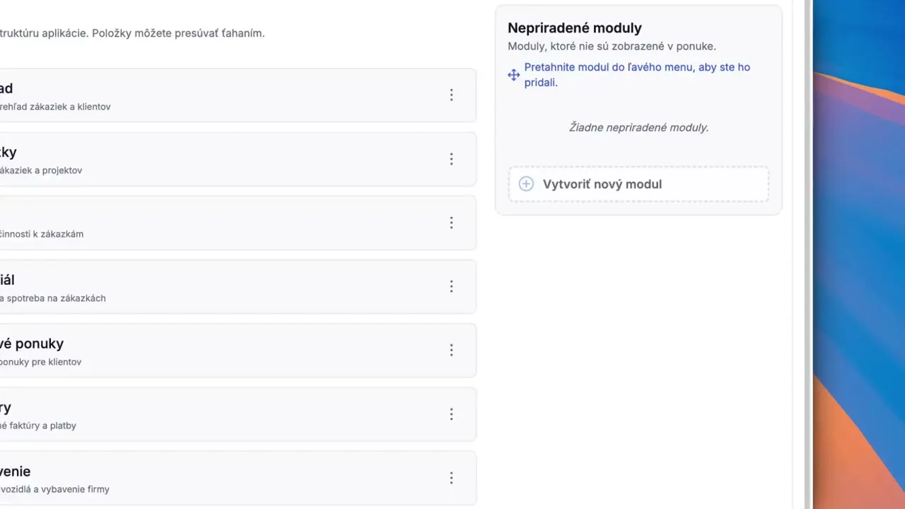 Prehľadný dashboard